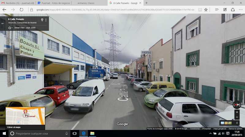 Fotografia tomada fuera de Puertas Puemad - Fábrica de puertas en Alcorcón, Madrid