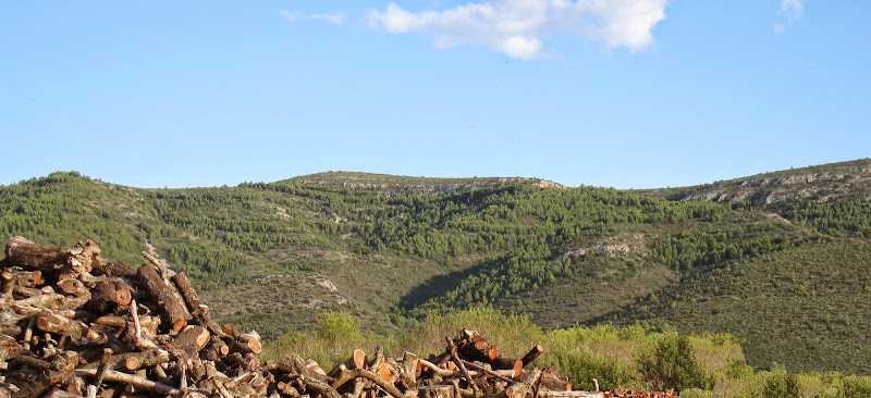 Fotografia tomada fuera de Tienda Biomasa - Establecimiento de venta de madera en Vilafamés, Castellón