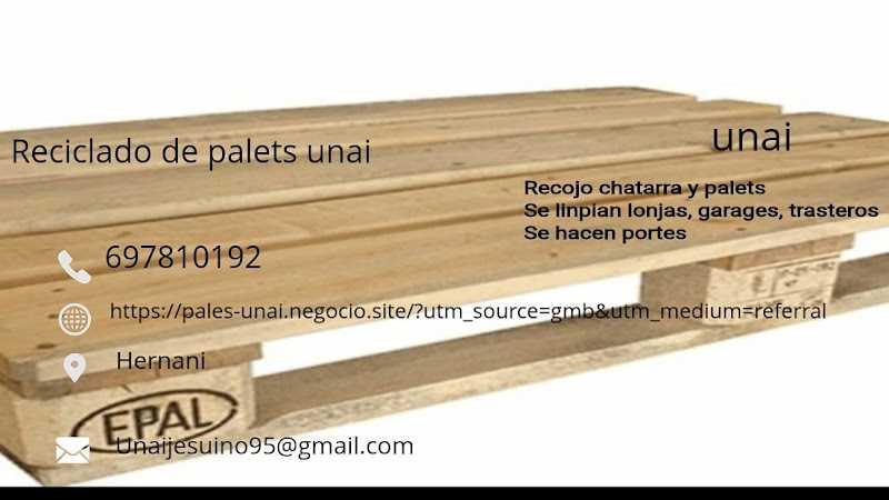 Fotografia tomada fuera de Reciclado Pales unai - Establecimiento de venta de madera en Hernani, Guipúzcoa