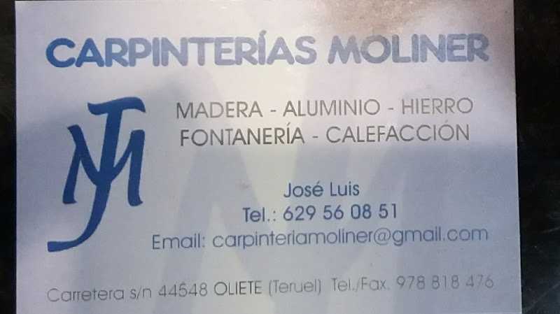Fotografia tomada fuera de Carpintería Moliner - Carpintería metálica y de aluminio en Oliete, Teruel