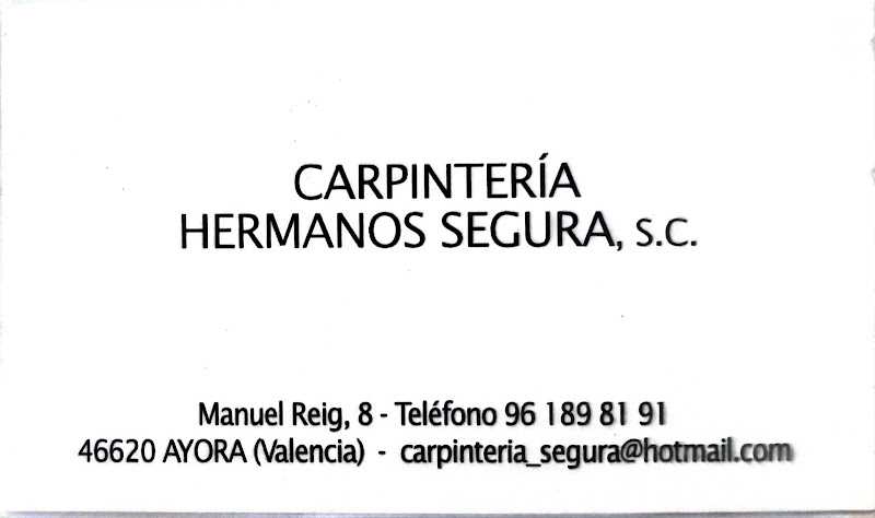 Fotografia tomada fuera de CARPINTERIA SEGURA HERMANOS - Carpintería en Ayora, Valencia